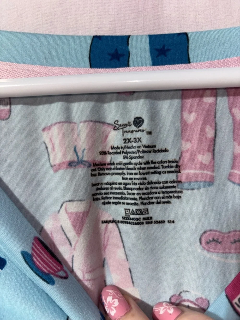 Women’s Light Blue Sleep Shirt Nightgown/House Dress with Pockets - Picture 4 of 11